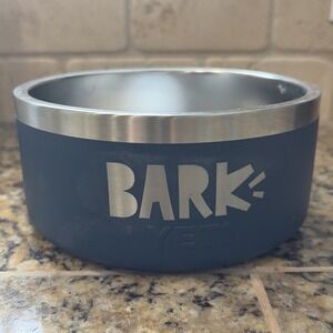 YETI Navy Blue 32 oz Stainless Steel Non-Slip Dog Water Food Bowl Engraved BARK